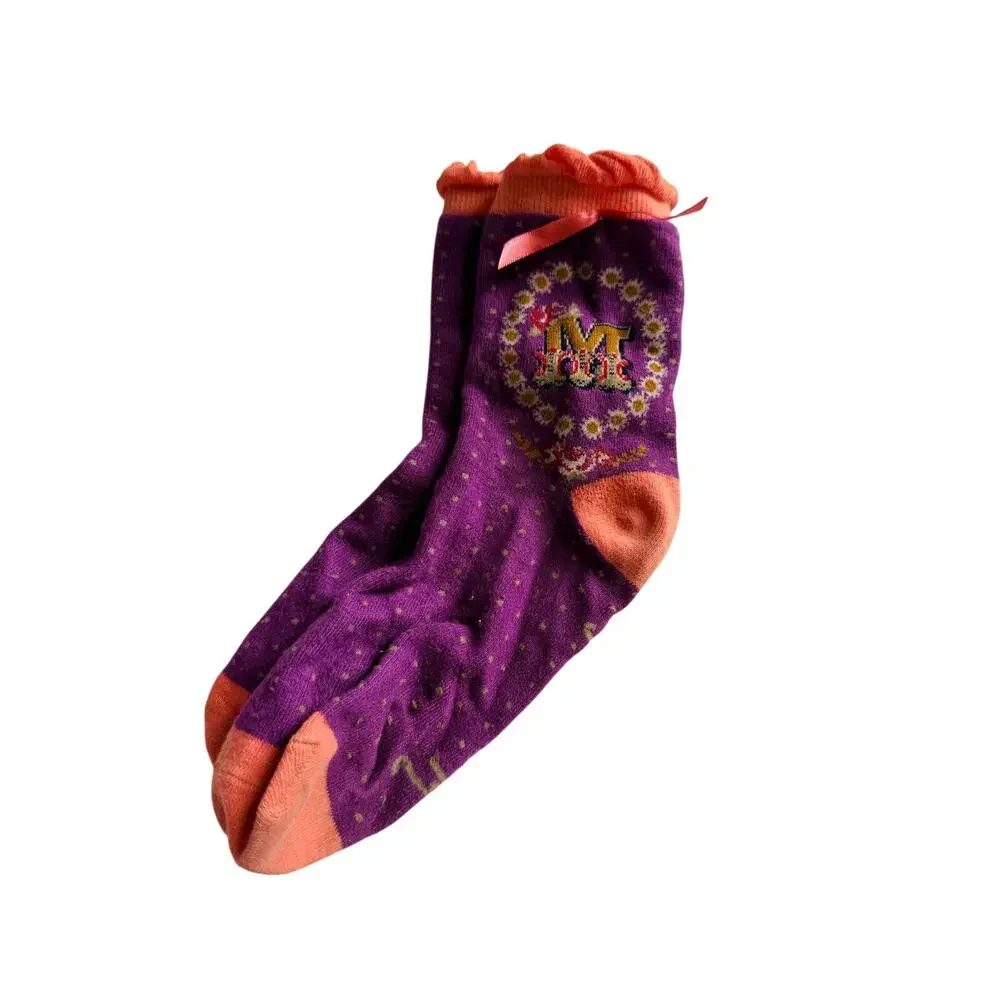 Powder Designs 'M' Alphabet Bamboo Ankle Socks